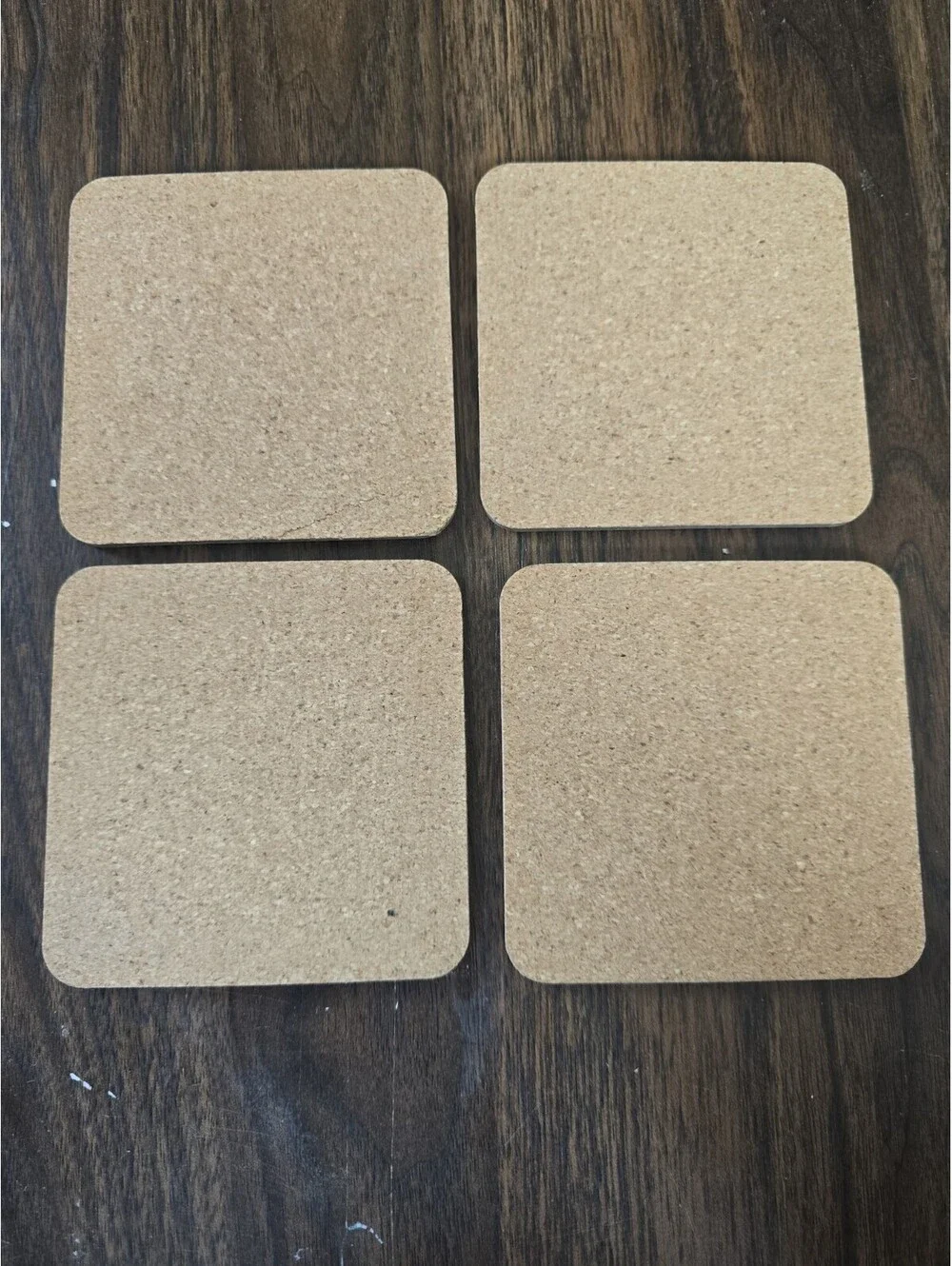 Vintage West Indies Caribbean Map Cork Back Coaster Set of 4 Tropical Tiki Bar